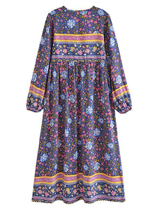 Lace-up Tassel,Bohemian Dress,Boho Dress Robe