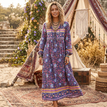 Load image into Gallery viewer, Lace-up Tassel,Bohemian Dress,Boho Dress Robe
