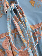 Load image into Gallery viewer, Grey Floral Print,Bohemian Maxi Dress,Boho Dress
