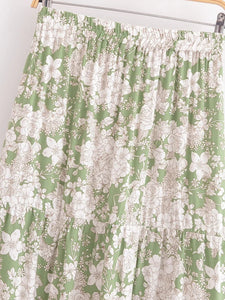 Floral Print, Beach Bohemian Skirt,Boho Skirt