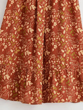 Load image into Gallery viewer, Floral High Low Maxi Skirt Ruffle  A-Line Skirt  Ethnic Print Skirt
