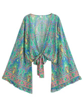 Load image into Gallery viewer, Wild Floral Print ,Short Kimono ,Bikini Cover-ups
