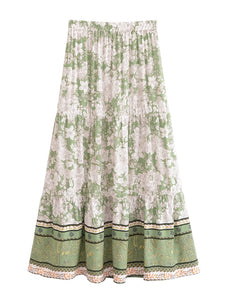 Floral Print, Beach Bohemian Skirt,Boho Skirt