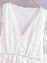 Load image into Gallery viewer, White Lace Embroidery,Bohemian Maxi Dress,Wedding Dress
