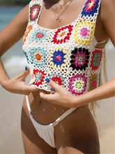 Load image into Gallery viewer, Hollow Out Tank Tops, Bohemian Vest,Rainbow Tassel Knitted Camis
