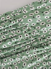 Load image into Gallery viewer, Women’s Green Floral Boho Mini Dress - Sexy Deep V-Neck Rayon Beach Sundress
