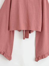 Load image into Gallery viewer, Star Moon Embroidery Short Bohemian Kimono Ruffles Flare Sleeves

