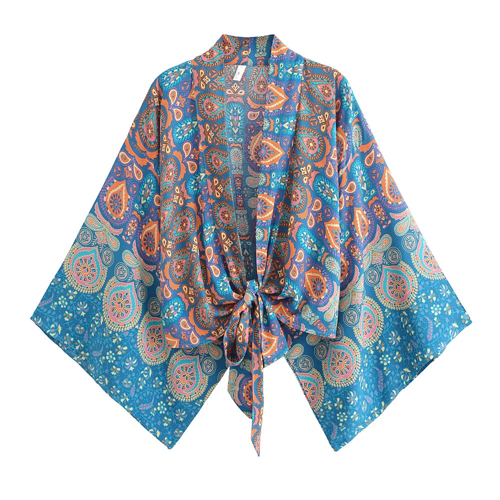 Boho Short Robe ,Bikini Cover Up