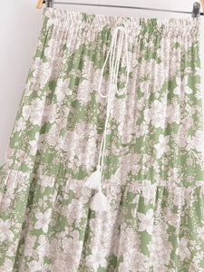 Floral Print, Beach Bohemian Skirt,Boho Skirt