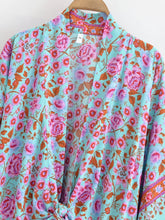 Load image into Gallery viewer, Vintage Floral Print ,Beach Summer Kimono , Boho Cover-ups
