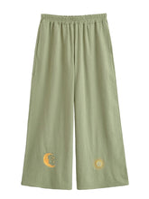 Load image into Gallery viewer, Sun and Moon Embroidery ,Bohemian Pants ,Boho Trousers
