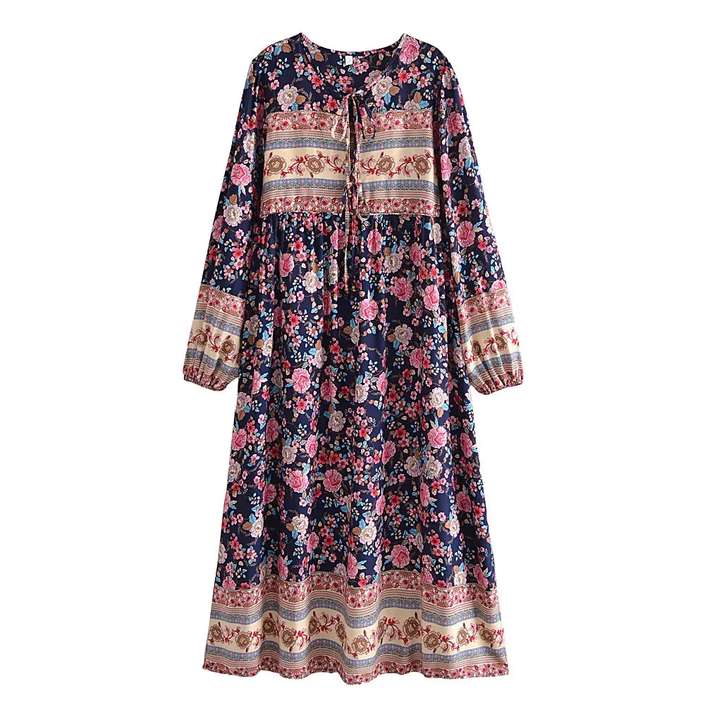 Multi Floral Print , Beach Bohemian , Boho Dress