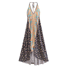 Load image into Gallery viewer, Wild Floral ,Open Back,Strapless Boho Dress
