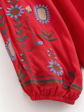 Load image into Gallery viewer, Floral Embroidery, Linen Cotton Shirts ,Boho Blusas
