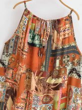 Load image into Gallery viewer, Floral Print, Backless Sexy Maxi Dress,Boho Dress with Pockets
