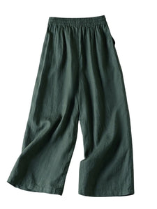 Solid  Linen Cotton ,Bohemian Pants