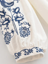 Load image into Gallery viewer, Floral Embroidery, Linen Cotton  Shirts ,Boho Shirt
