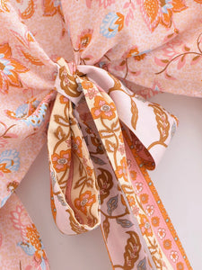 Wild Floral Print ,Short Kimono ,Bikini Cover-ups