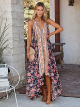 Load image into Gallery viewer, Wild Floral ,Open Back,Strapless Boho Dress
