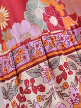Load image into Gallery viewer, Boho Skirt, Pink Floral ,Bohemian Maxi Skirts
