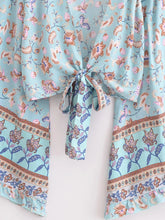 Load image into Gallery viewer, Wild Floral Print ,Short Kimono ,Bikini Cover-ups
