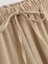 Load image into Gallery viewer, Sun Moon Embroidery ,Linen Cotton Baggy Pants ,Loose Yoga Trousers
