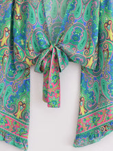 Load image into Gallery viewer, Wild Floral Print ,Short Kimono ,Bikini Cover-ups
