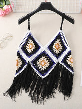 Load image into Gallery viewer, Hollow Out Floral EmbroideryBohemian Knitted  Boho Camis
