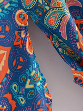 Load image into Gallery viewer, Multi Floral Print ,Bohemian Kimono Robe,Boho Bikini Cover-ups
