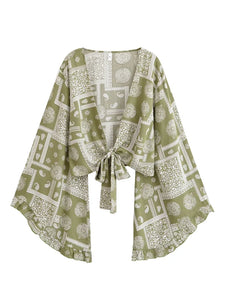 Beach Summer Kimono , Vacation Bohemian ,Bikini Boho Cover-ups