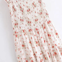 Load image into Gallery viewer, Floral Print Maxi Dress Boho Strap Tiered Dress Vacation Robe
