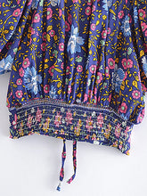 Load image into Gallery viewer, Floral Print ,Beach Sleeveless Crop Tops, Bohemian Ruffles Camis
