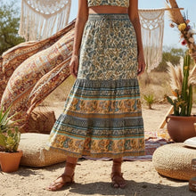 Load image into Gallery viewer, Boho Skirt, Maxi Skirt, Wild Flower
