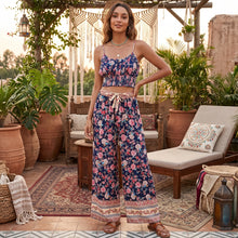 Load image into Gallery viewer, Floral Print Two Piece Suits  2 Pieces Boho Sets
