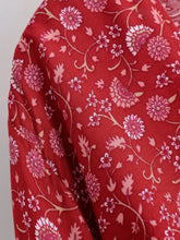 Load image into Gallery viewer, Floral Print Rayon Kimono Top - Ruffle Sleeve Tie Front Crop Top
