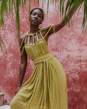 Load image into Gallery viewer, Linen Cotton ,Sexy Knitted Backless, Beach Boho Dress
