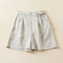 Load image into Gallery viewer, Linen Cotton Shorts Beach Boho Shorts
