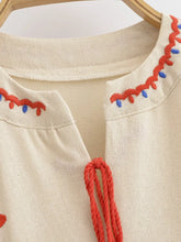 Load image into Gallery viewer, Floral Emberoidery ,Bohemian Maxi Dress ,Linen Cotton Dress

