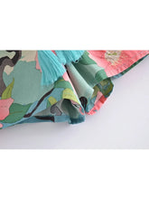 Load image into Gallery viewer, Crane Floral Print ,Bohemian Short  ,Summer Boho Shorts
