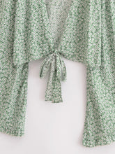 Load image into Gallery viewer, Wild Floral Print ,Short Kimono ,Bikini Cover-ups
