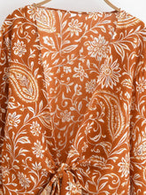 Load image into Gallery viewer, Wild Floral ,Short Kimono ,Bikini Boho Cover-ups
