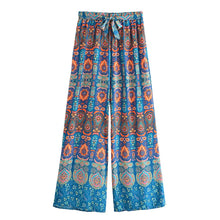 Load image into Gallery viewer, Multi Floral Print ,Bohemian Pants ,Boho Pant
