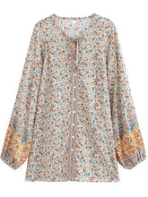 Load image into Gallery viewer, Floral Printed  Boho Blouse Shirts  Bohemian Blusas Tops
