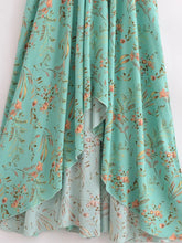 Load image into Gallery viewer, Floral Print ,Backless Sexy Beach Bohemian Dress,, High-Low Boho Dress
