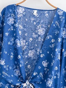 Wild Floral Print ,Boho Kimono,Bikini Cover-ups