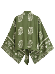 Boho Kimono ,Short Robe, Bikini Cover-Ups