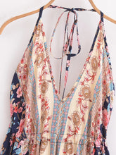 Load image into Gallery viewer, Wild Floral ,Open Back,Strapless Boho Dress
