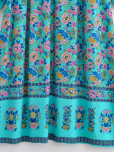 Load image into Gallery viewer, Peacock Green Floral ,Beach Bohemian Maxi Dress,Holiday Boho Dress
