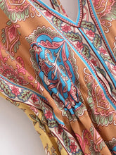 Load image into Gallery viewer, Wild Floral ,Open Back,Strapless Boho Dress
