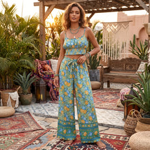Load image into Gallery viewer, Floral Print Two Piece Suits  2 Pieces Boho Sets
